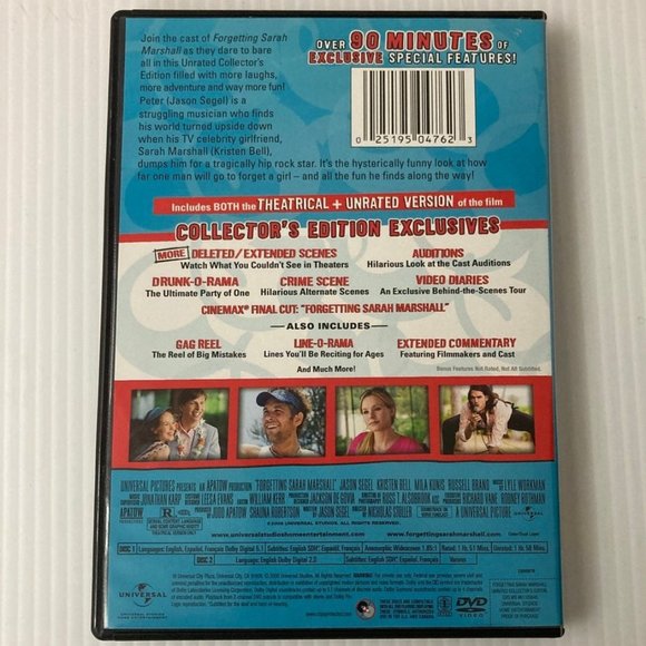 Forgetting Sarah Marshall (DVD, 2008, 3-Disc Set, Unrated Collectors Edi… - Picture 6 of 6